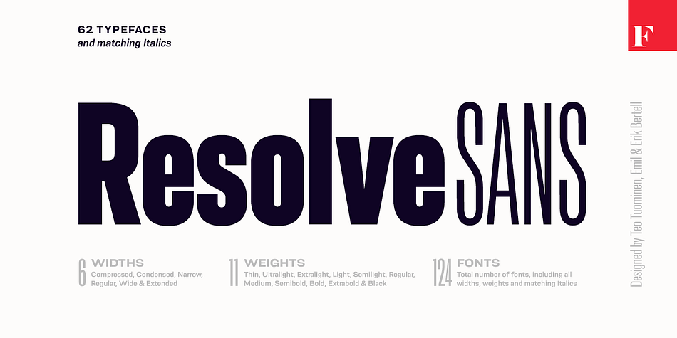 Resolve Sans Regular Light family preview