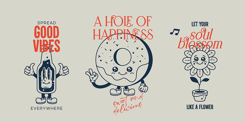 Retro Dreams Serif 2 family specimen 2