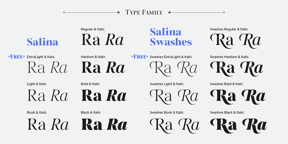 Salina Swashes Extra Light family specimen 2