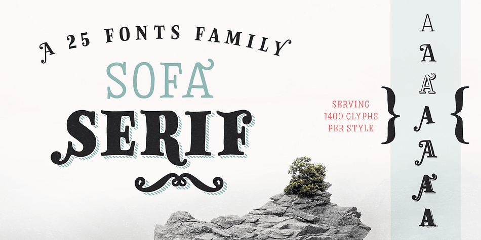 Sofa Serif Hand Black family preview