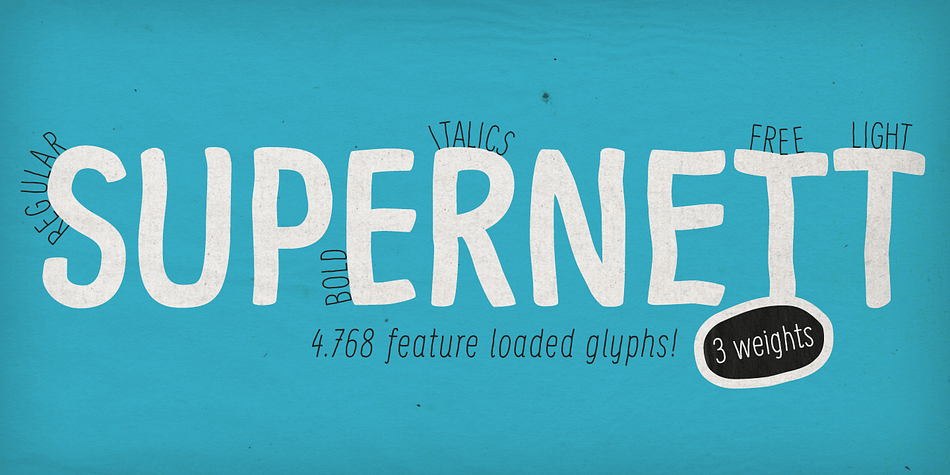 Supernett Condensed Light Italic family preview