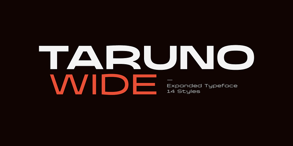 Taruno Wide Medium Italic family preview