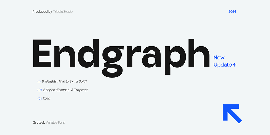 TBJ Endgraph Essential Bold Italic family preview