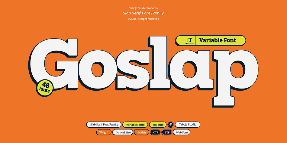 TBJ Goslap Display Semi Condensed Bold family preview