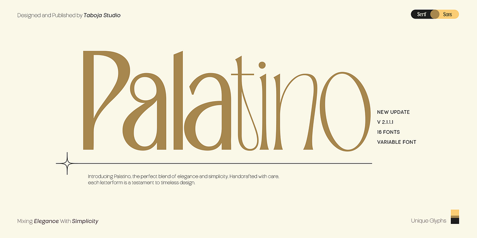 TBJ Palatino Serif Extra Bold family preview