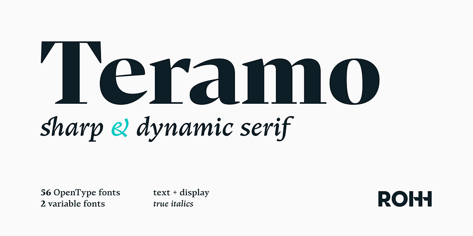 Teramo Text Light family preview