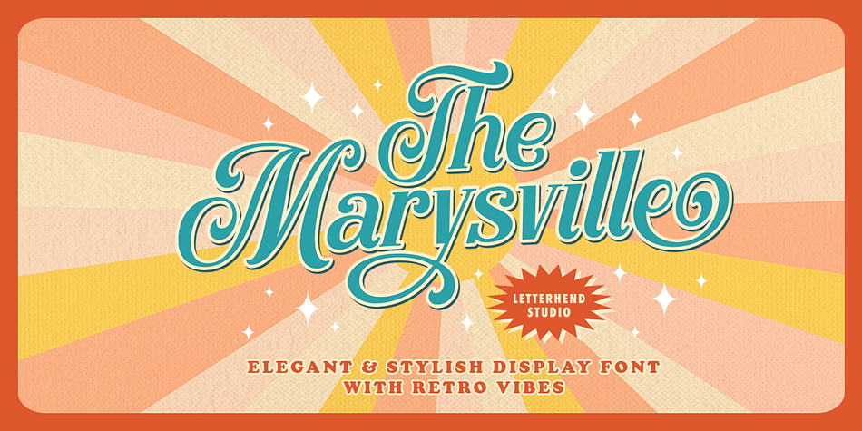 The Marysville Italic Outline family preview