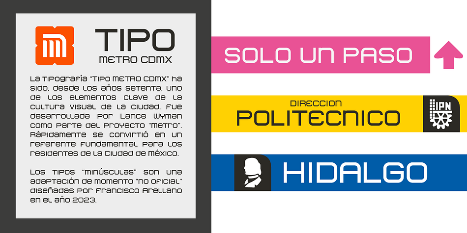 Tipo Metro CDMX Italic Light family specimen 2