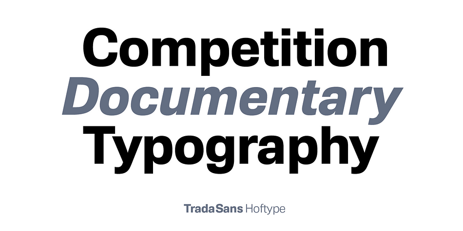 Trada Sans Light family specimen 2