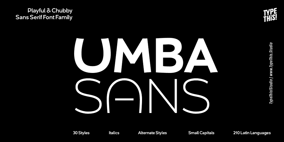 Umba Sans Alt Bold family preview