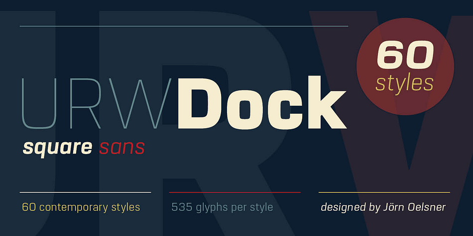 URW Dock Regular family preview