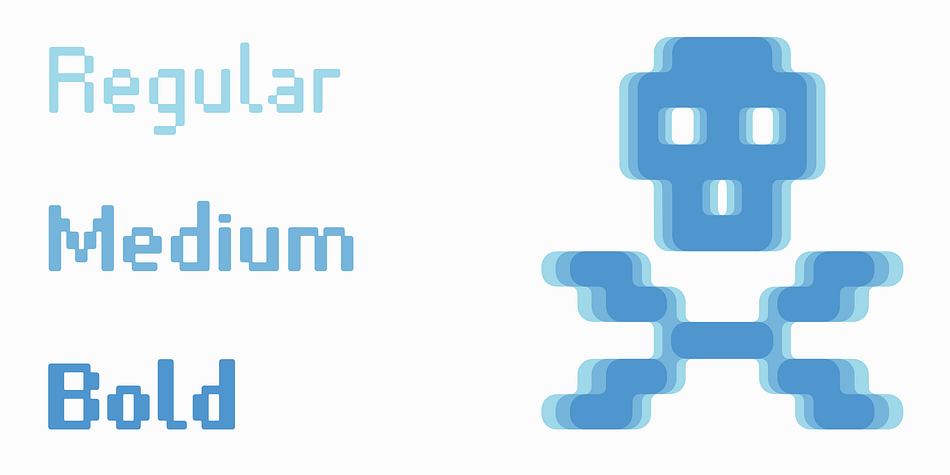 VP Pixel Pro Outline family specimen 2