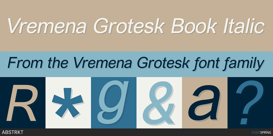 Vremena Grotesk Book family specimen 2