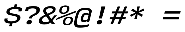 NK57 Monospace Semi Expanded Semi Bold Italic $?&%@!#*=