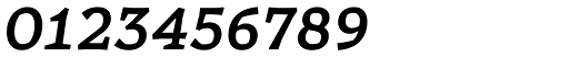 Certa Serif Medium Italic 0123456789
