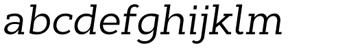Cyntho Slab Pro Italic abcdefghijklm