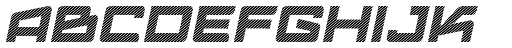 Logofontik Stripes 4F Italic ABCDEFGHIJKLM