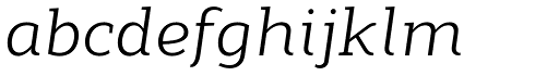 Modum Italic abcdefghijklm