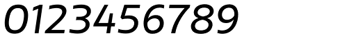 XXII Centar Regular Ext Italic 0123456789