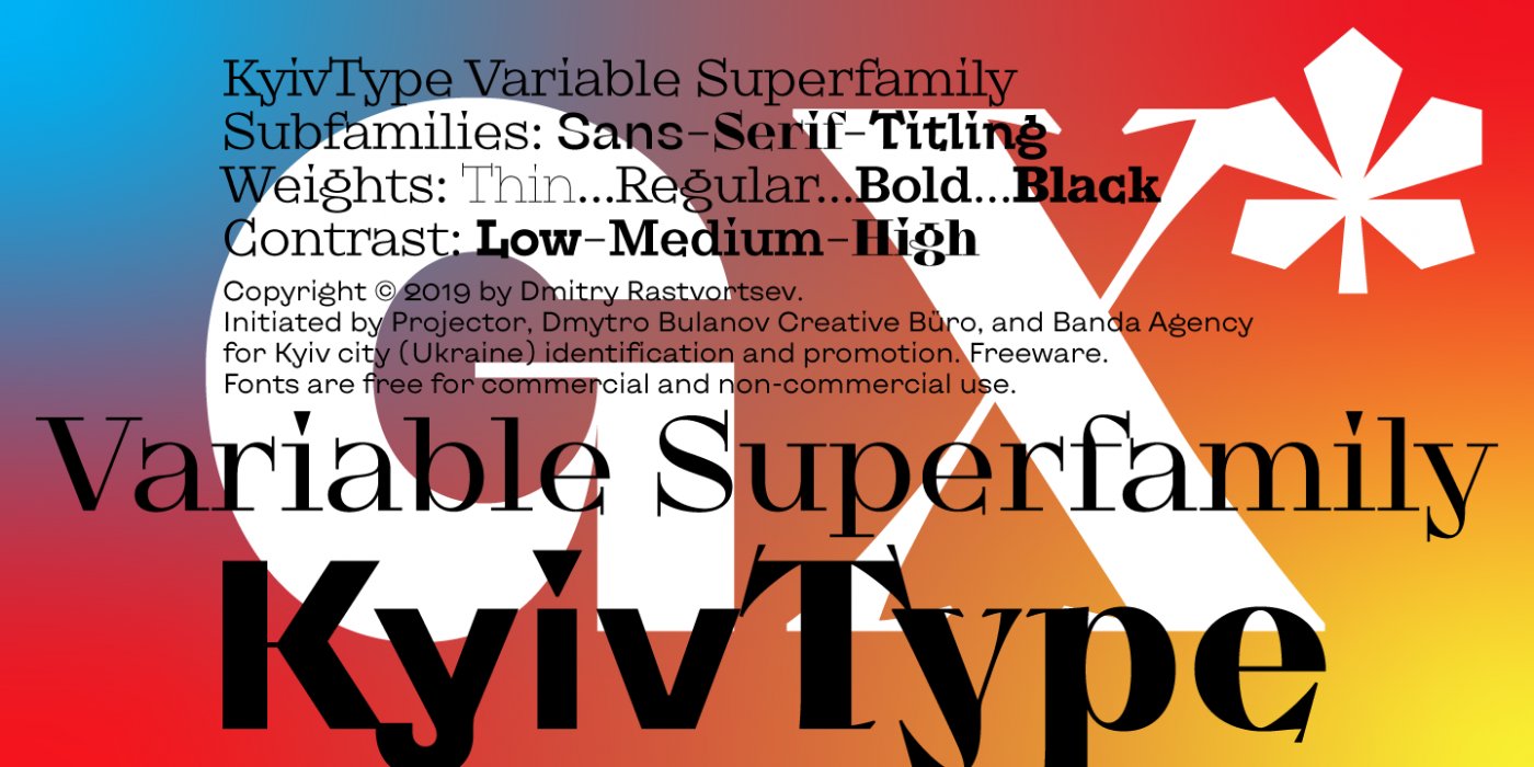 KyivType Variable Complete Family font specimen