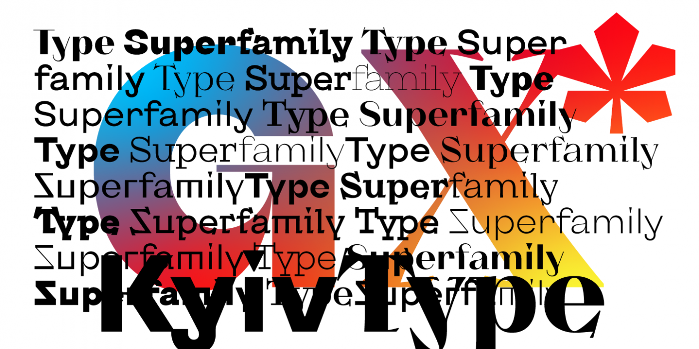 KyivType Variable Complete Family character specimen 2