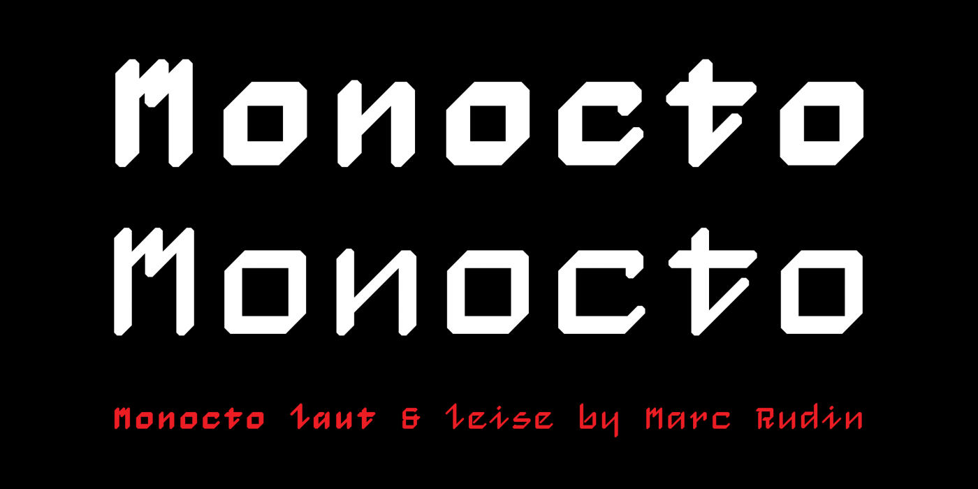 Monocto Leise font specimen