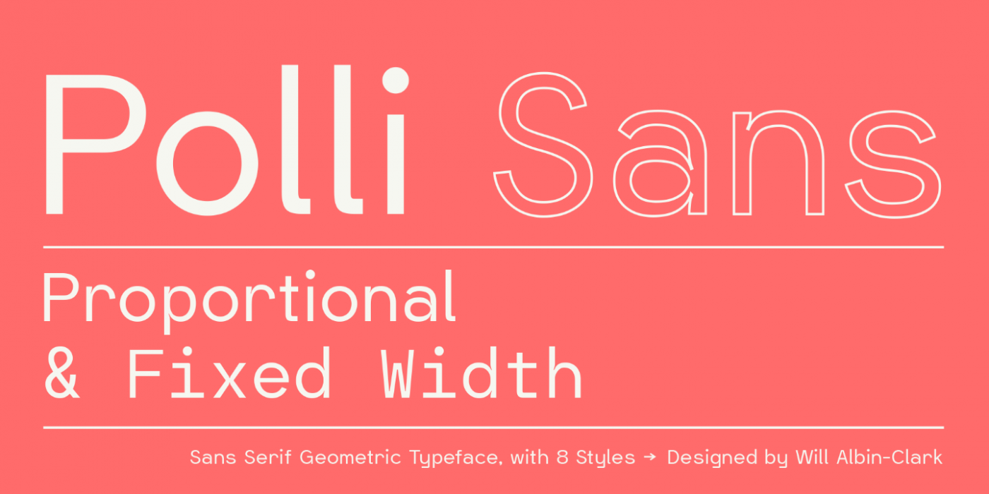 Polli Sans Complete Family font specimen