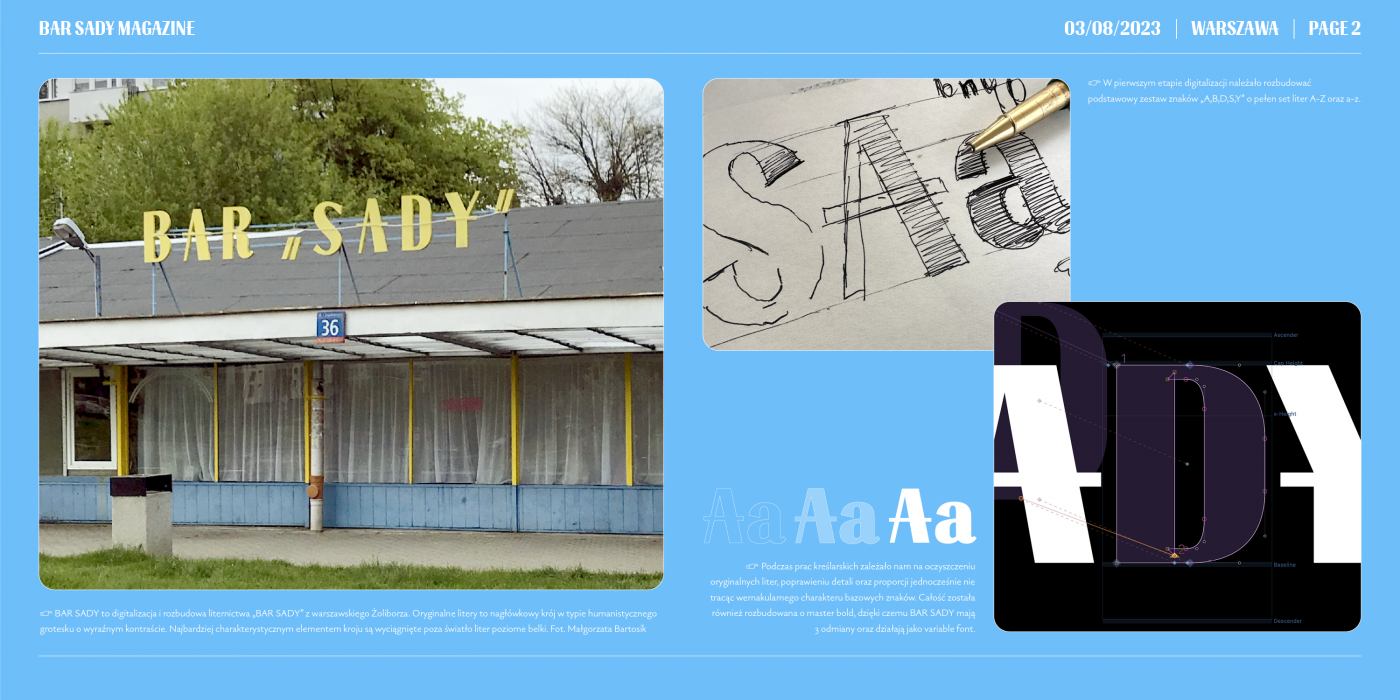 BAR SADY Regular character specimen 2