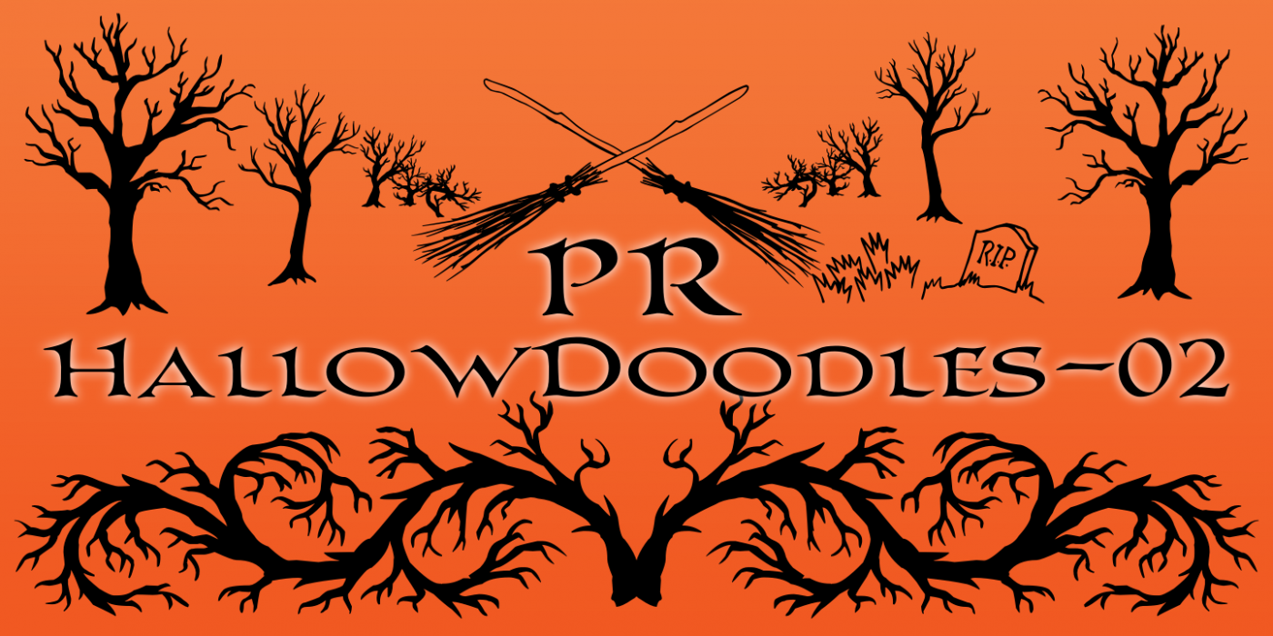 PR Hallow Doodles 02 PR-HallowDoodles-02 Regular font specimen