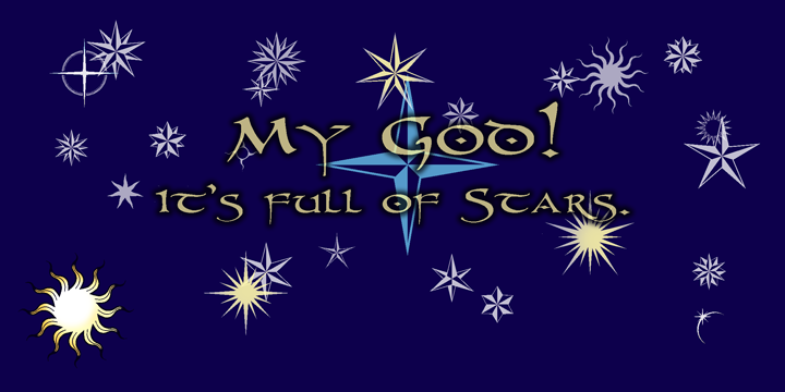 PR Stars PR-Stars-01 Regular font specimen
