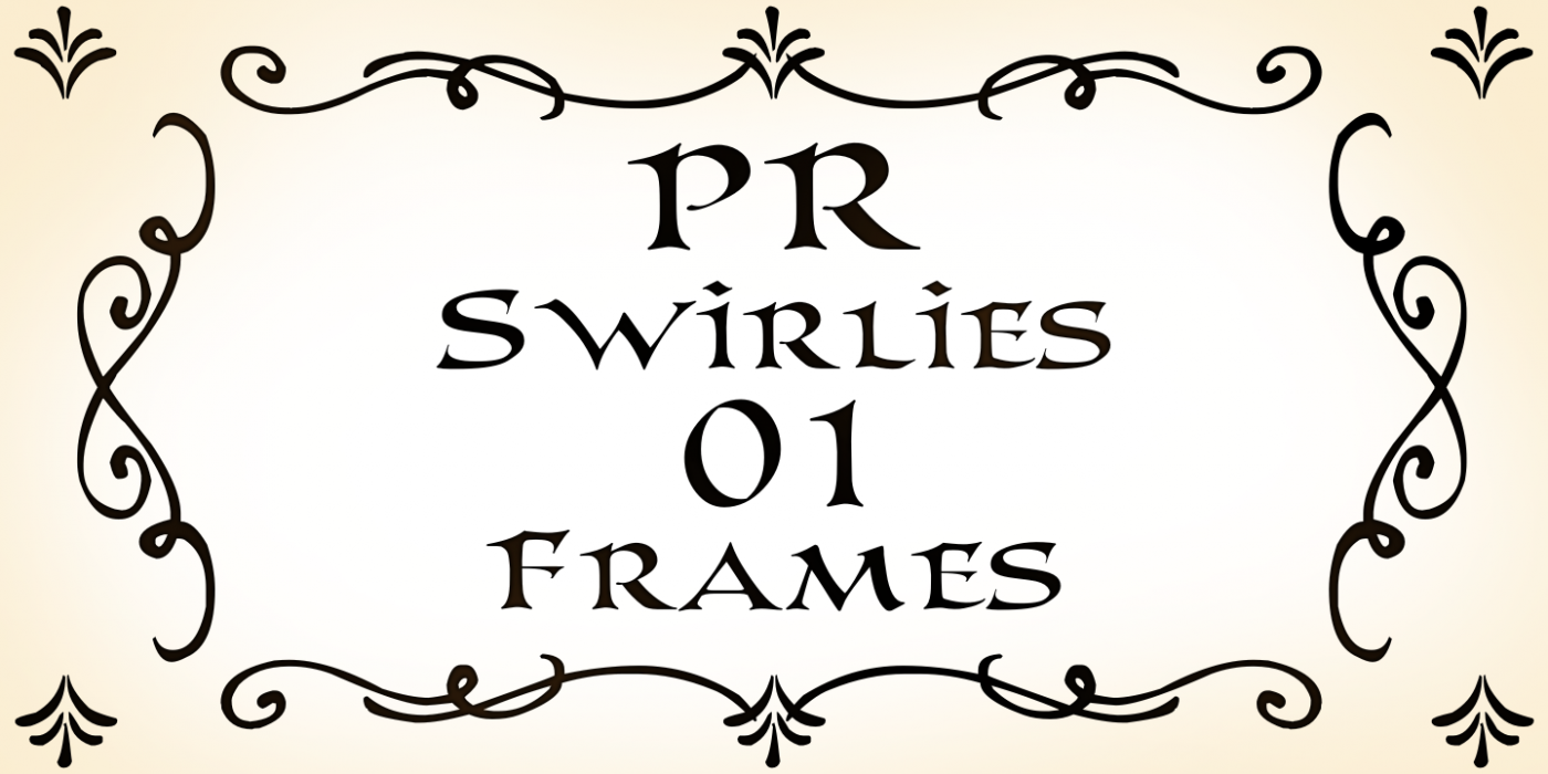 PR Swirlies 01 Frames PR-Swirlies-01-Frames Regular font specimen