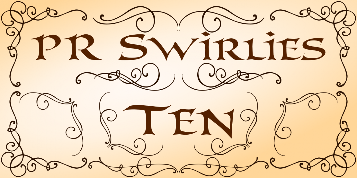PR Swirlies 10 PR-Swirlies-10 Regular character specimen 2