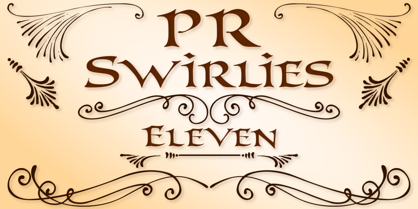 PR Swirlies 11 PR-Swirlies-11 Regular font specimen