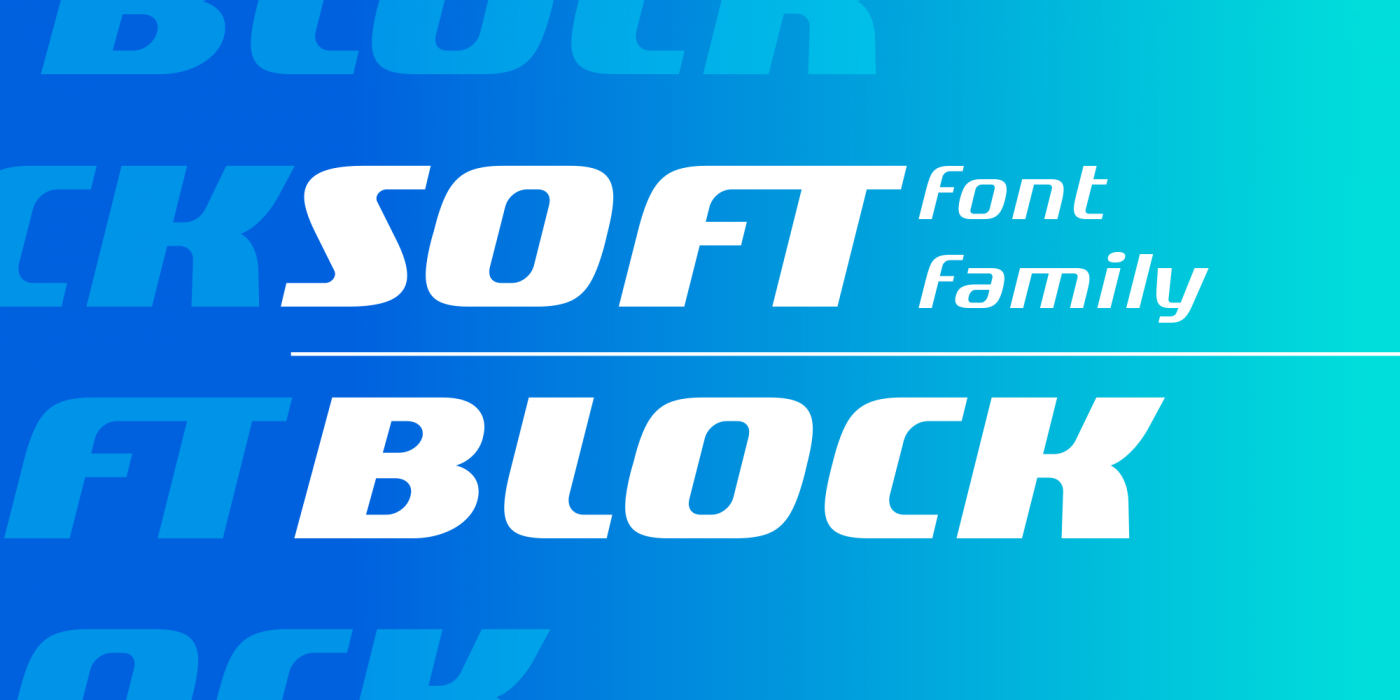 Soft Block Regular font specimen