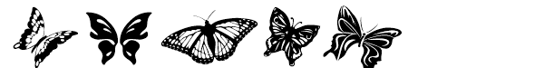 Butterflies Regular ABCDEFGHIJKLM