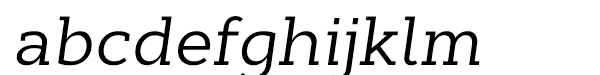 Cyntho Slab Italic abcdefghijklm
