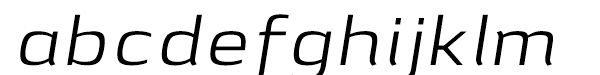 Lytiga Extended Italic abcdefghijklm