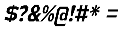 Athabasca Condensed Bold Italic $?&%@!#*=
