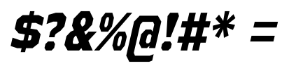 Athabasca Condensed Extra Bold Italic $?&%@!#*=