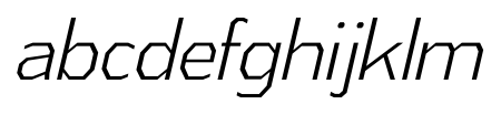 Athabasca Condensed Light Italic abcdefghijklm