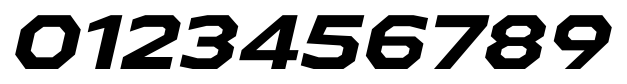 Athabasca Extended Bold Italic 0123456789