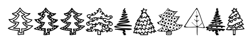 Austie Bost Christmas Doodles Regular 0123456789