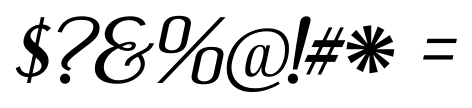 Engebrechtre Expanded Italic $?&%@!#*=