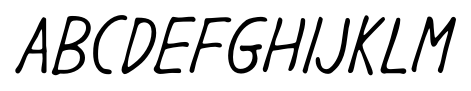 Gargle Condensed Italic ABCDEFGHIJKLM