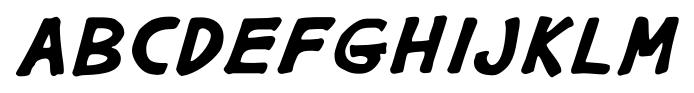 Gargle Extended Bold Italic ABCDEFGHIJKLM