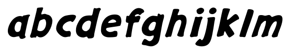 Gargle Extended Bold Italic abcdefghijklm