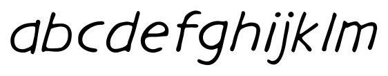Gargle Extended Italic abcdefghijklm
