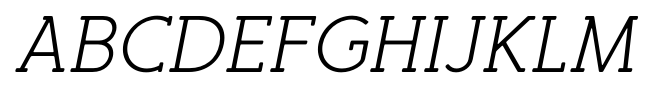 Merlo Round Serif Italic abcdefghijklm