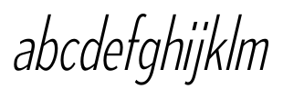 Mesmerize Condensed Extra Light Italic abcdefghijklm