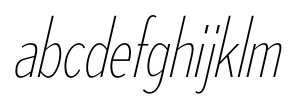 Mesmerize Condensed Ultra Light Italic abcdefghijklm